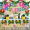 Hawaiian Party Decorations, Luau Birthday Party Decorations Hawaiian Birthday Banner Palm Leaves Hibiscus Flowers Paper Pineapples Flamingo Tropical Garland for Summer Beach Moana Party Decor